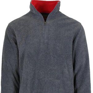 Men’s Quarter Zip Thermal Fleece Pullover Long Sleeve Sweatshirt Mid Weight Swea